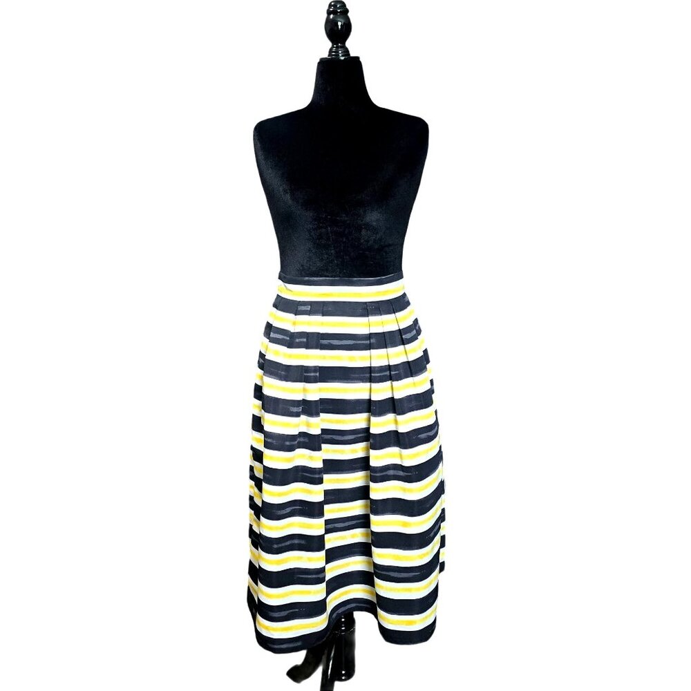 Eva Mendes Women's Striped Pleated Skirt size 8
